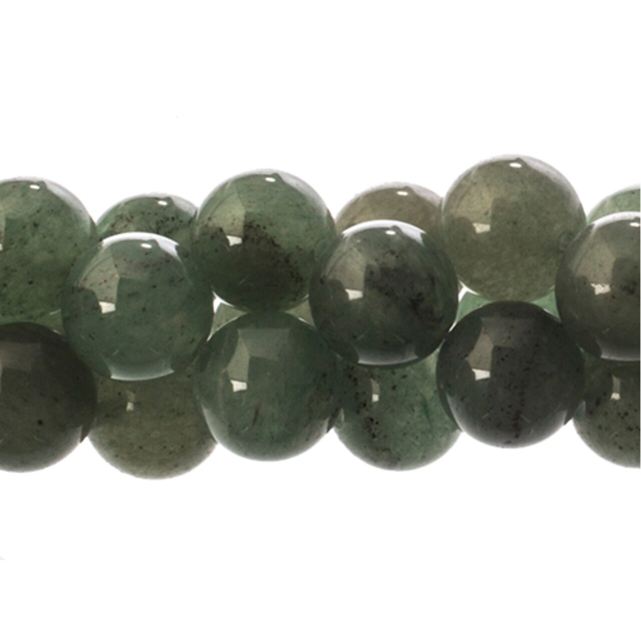 Earth's Jewel 8" Green Aventurine Natural Semi-Precious Strung Bead